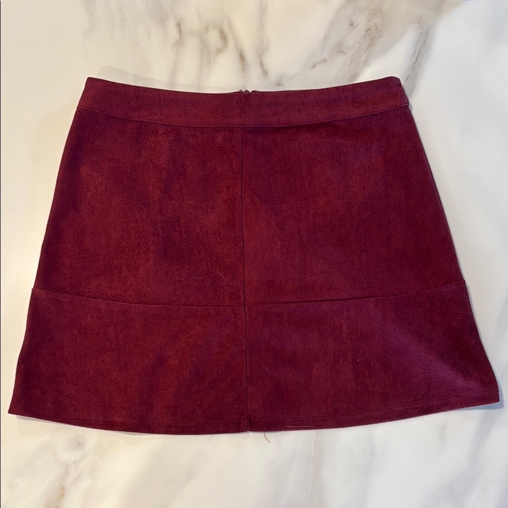 Lulu's Red Mini A-Line Skirt for Work